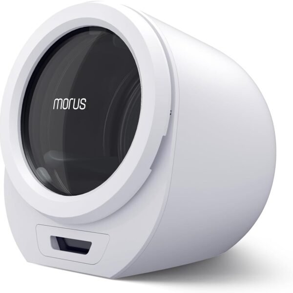 Morus Portable Compact Laundry Dryer for Apartments. 110V Electric With Stainless Steel Tub. 8 Automatic Modes. Child Lock. Fast Drying Without Installation. White