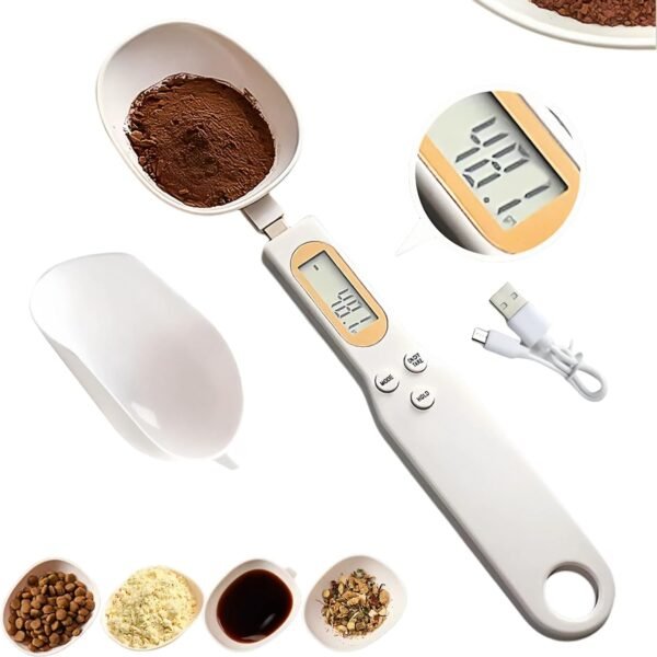 Digital Measuring Spoon Electronic Scale Spoon Weighing for Food Coffee Powder Tea Ingredients Spice Baking Kitchen Gram Measuring Spoons High Precision 0.1g