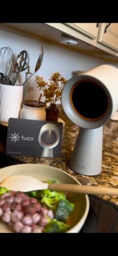 TUCO Portable Range Hood. Desktop Kitchen Exhaust Fan with 3 Speeds. Triple Filter Polymer. Aluminum & Carbon. Low Noise. Oil Collection Cup. Smoke Air Purifier for Indoor BBQ. Hot Pot and RV Kitchens photo review