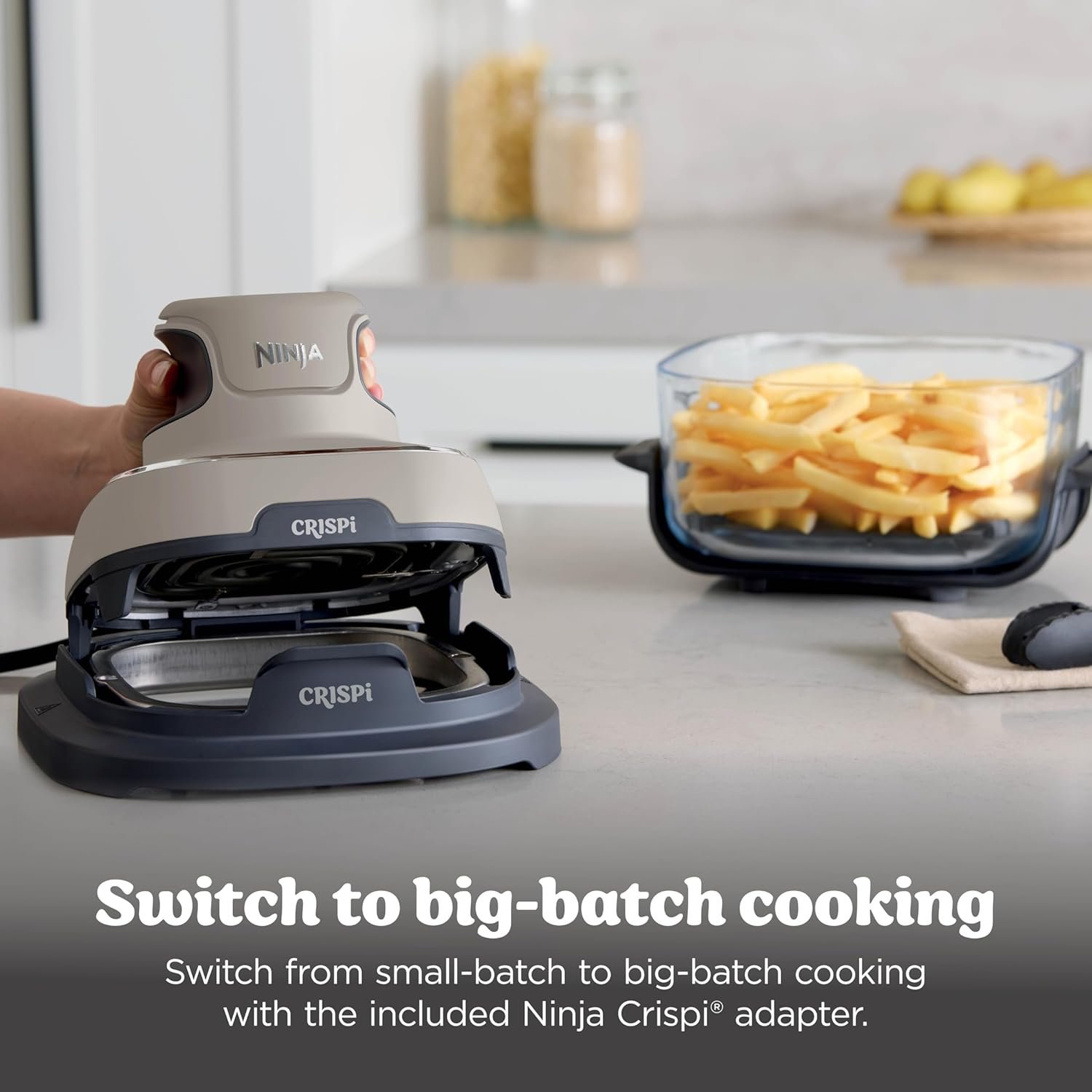 Ninja Crispi® 4-in-1 Portable Glass Air Fryer Cooking System, Mango Clouds - Image 14