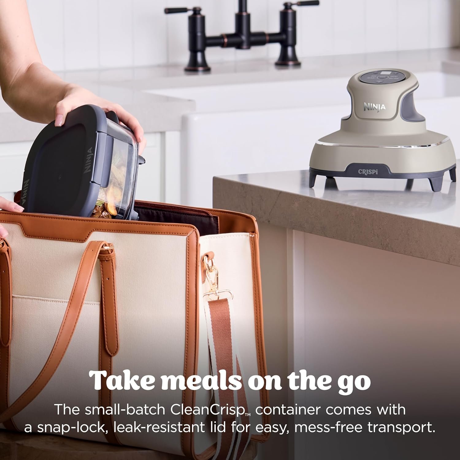 Ninja Crispi® 4-in-1 Portable Glass Air Fryer Cooking System, Mango Clouds - Image 10