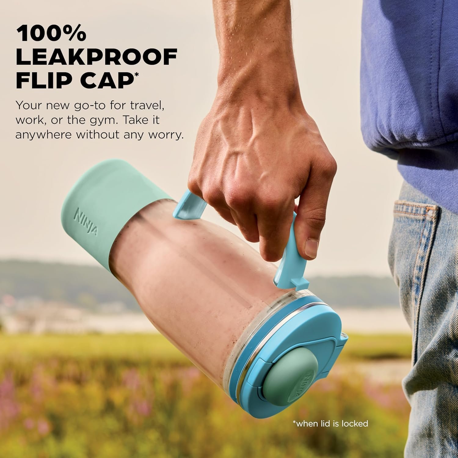 Ninja BlendBOSS™ Tumbler Blender with 26oz Travel Tumbler, Lavender Lemonade - Image 4