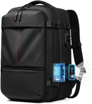 Vacuum Seal Backpack Travel with Built-in Pump 80L Expandable Travel Backpack with Vacuum System. TSA Lock Water Resistant Carry-On Backpack