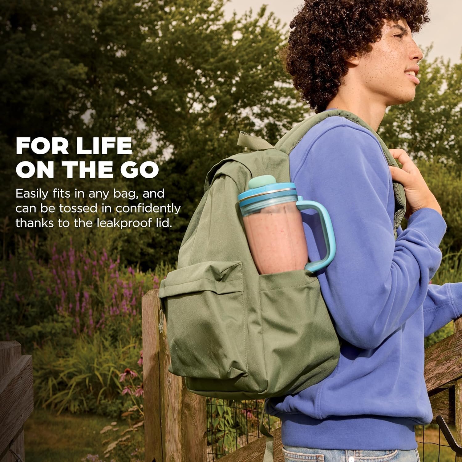 Ninja BlendBOSS™ Tumbler Blender with 26oz Travel Tumbler, Lavender Lemonade - Image 9