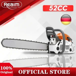 REAIM 18"/20"/22" Chainsaw Gasoline Original Heavy Duty Chain Saw Mesin Tebang Pokok