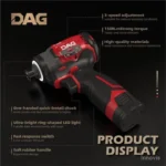 DAG D18 BID1 Brushless Cordless Impact Driver LED Work light, Battery and Charger Included