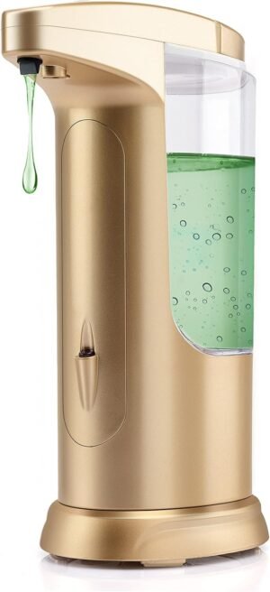 Automatic Soap Dispenser Touchless Sensor - Electric Liquid Soap Dispenser Touch Free with Adjustable Volume Switches for Kitchen Bathroom Countertop Shower Hotel